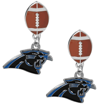 Carolina Panthers Football Stud Earrings