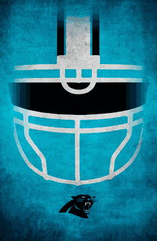 Carolina Panthers Ghost Helmet 17x26