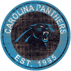 Carolina Panthers Heritage Logo Round Sign