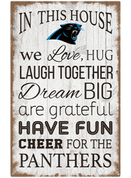 Carolina Panthers In This House 11x19 Sign