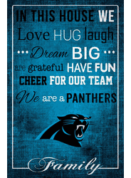 Carolina Panthers In This House 17x26