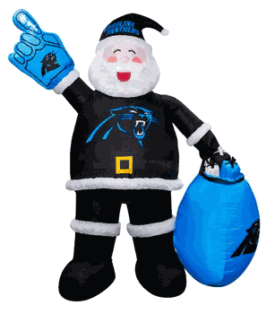 Carolina Panthers 7 FT Inflatable Santa