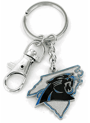 Carolina Panthers Keychain State Design