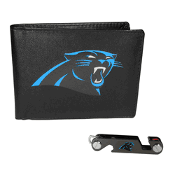 Carolina Panthers Leather Bi-fold Wallet & Key Organizer