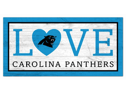 Carolina Panthers Love 6x12 Sign