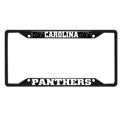 Carolina Panthers Metal License Plate Frame Black Finish