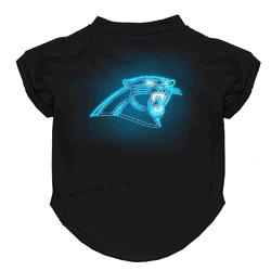 Carolina Panthers Neon Pet T-Shirt, X-Small