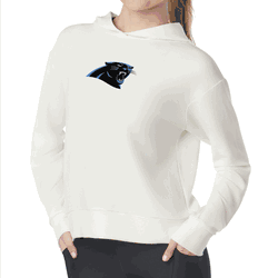 Carolina Panthers NFL Kadi Waffle Hoodie Coconut Cream Medium