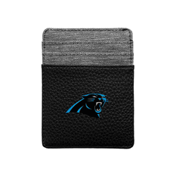Carolina Panthers Pebble Front Pocket Wallet Black