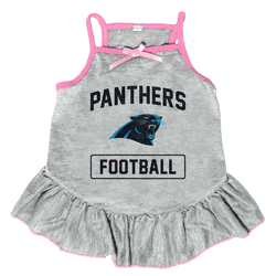 Carolina Panthers Pet Dress Grey Type XLarge