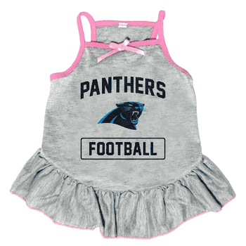 Carolina Panthers Pet Dress Grey Type XSmall