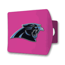 Carolina Panthers Pink Metal Hitch Cover with  3D Color Emblem