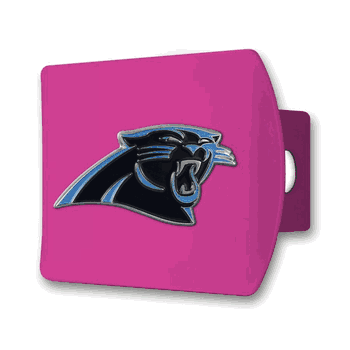 Carolina Panthers Pink Metal Hitch Cover with  3D Color Emblem