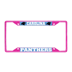 Carolina Panthers Pink Metal License Plate Frame - 6.25"x12.25"
