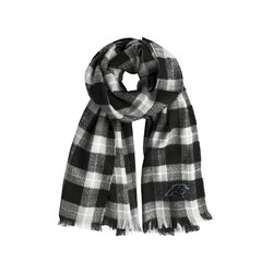 Carolina Panthers Plaid Blanket Scarf BL-GRY