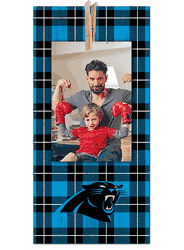 Carolina Panthers Plaid Clothespin 6x12 Sign