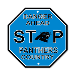 Carolina Panthers Plastic Stop Sign