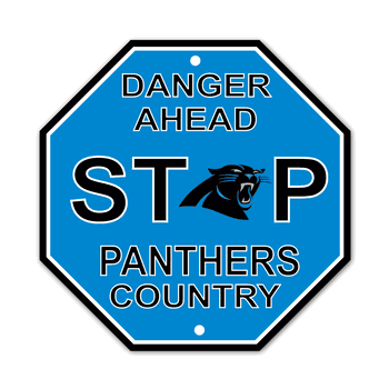 Carolina Panthers Plastic Stop Sign