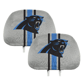 Carolina Panthers Printed Head Rest Cover Set - 2 Pieces