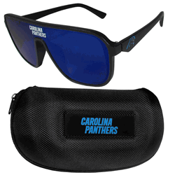 Carolina Panthers Shield Sunglasses with Case