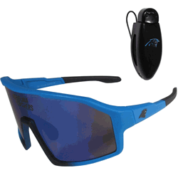 Carolina Panthers Shield Sunglasses with Visor Clip