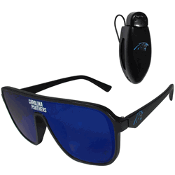Carolina Panthers Shield Sunglasses with Visor Clip