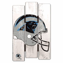 Carolina Panthers Sign 11x17 Wood Fence Style
