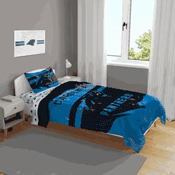Carolina Panthers Slanted Stripe 4 PC Twin Bed in a Bag
