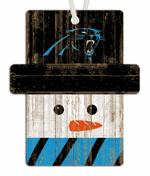Carolina Panthers Snowman Ornament