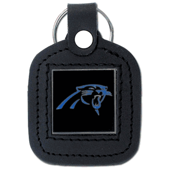 Carolina Panthers Square Leatherette Key Chain