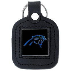 Carolina Panthers Square Leatherette Key Chain