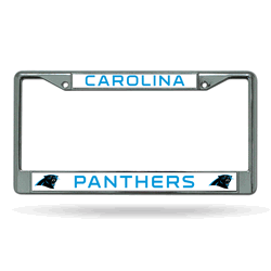 Carolina Panthers Standard Chrome Frame with Plastic Inserts 12" x 6" Car/Truck Auto Accessory