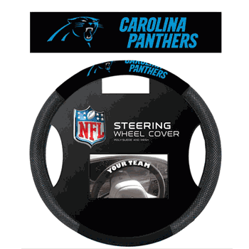 Carolina Panthers Steering Wheel Cover Mesh Style CO