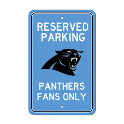 Carolina Panthers Team Color Reserved Parking Sign Dcor 18in. X 11.5in. Lightweight