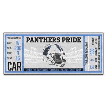 Carolina Panthers Ticket Runner Rug - 30in. x 72in.