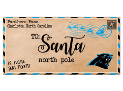 Carolina Panthers To Santa 6x12 Sign