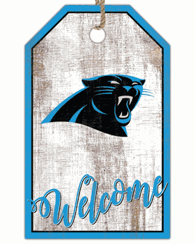 Carolina Panthers Welcome Team Tag 11x19 Sign