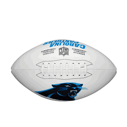 Carolina Panthers Wilson NFL Live Signature Autograph White Panel Football