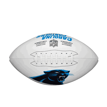 Carolina Panthers Wilson NFL Live Signature Autograph White Panel Football