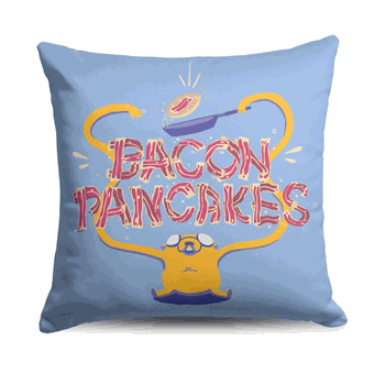 Cartoon Network Adventure Time Bacon Pancakes Throw Pillow 18x18 Inches