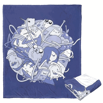 Cartoon Network Adventure Time Ball Of Fun Silk Touch Throw Blanket 50x60 Inches