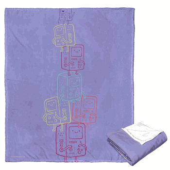 Cartoon Network Adventure Time Bmo Tower Silk Touch Throw Blanket 50x60 Inches