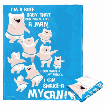 Cartoon Network Adventure Time Buff Baby Dance Silk Touch Throw Blanket 50x60 Inches