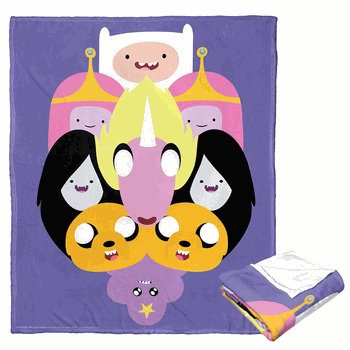 Cartoon Network Adventure Time Crazy Split Silk Touch Throw Blanket 50x60 Inches
