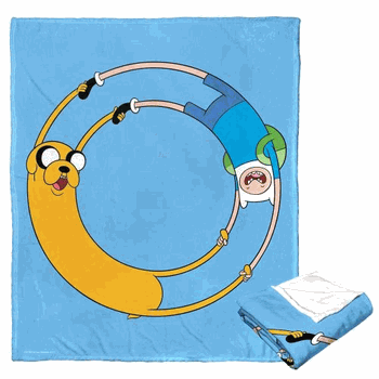 Cartoon Network Adventure Time Endless Friendship Silk Touch Throw Blanket 50x60 Inches