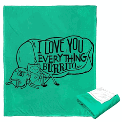 Cartoon Network Adventure Time Everything Burrito Silk Touch Throw Blanket 50x60 Inches