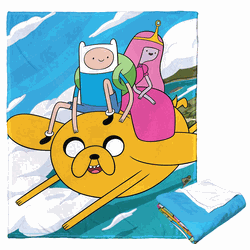Cartoon Network Adventure Time Magic Ride Silk Touch Throw Blanket 50x60 Inches