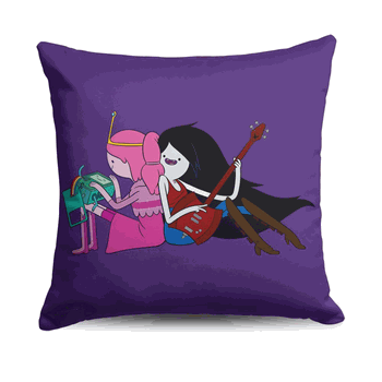Cartoon Network Adventure Time Making Music Together Throw Pillow 18x18 Inches