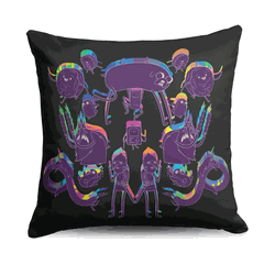 Cartoon Network Adventure Time Mirrored Chaos Throw Pillow 18x18 Inches