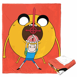Cartoon Network Adventure Time Round Boy Silk Touch Throw Blanket 50x60 Inches